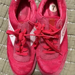 Coach Women's Pink Lace-Up Sneakers